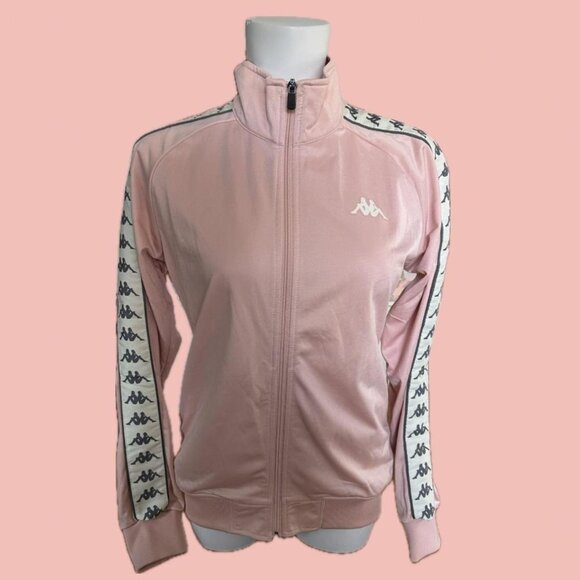 Classic Kappa 222 Banda Wanniston track jacket in baby pink w - Picture 1 of 8
